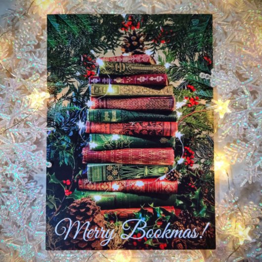Merry Bookmas Feestdagenkaart