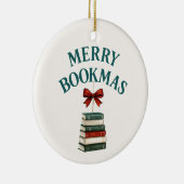 Merry Bookmas Keramisch Ornament (Rechts)