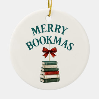 Merry Bookmas Keramisch Ornament