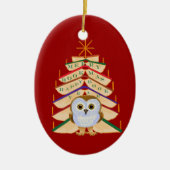 Merry Bookmas Keramisch Ornament (Voorkant)