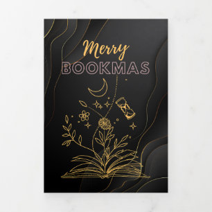 Merry Bookmas - kerstboeken Drieluik Wenskaart