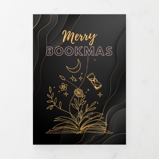 Merry Bookmas - kerstboeken Drieluik Wenskaart (Cover)