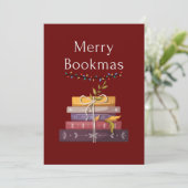 Merry Bookmas - kerstboeken Kaart (Staand voorkant)