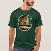 Merry Bookmas, Readers en Book Lovers Kerstmis T-shirt (Voorkant)
