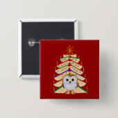 Merry Bookmas Vierkante Button 5,1 Cm (Voorkant /achterkant)