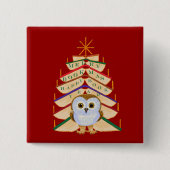 Merry Bookmas Vierkante Button 5,1 Cm (Voorkant)