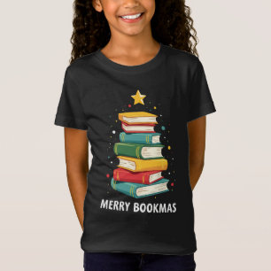 Merry Books - Feestelijke boekenstapel voor boeken T-shirt