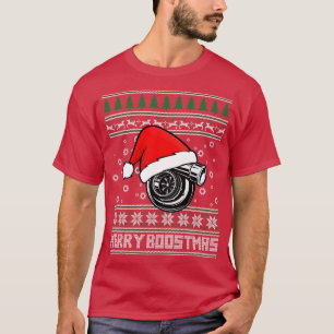Merry Boostmas Turbo Ugly kerst T-shirt