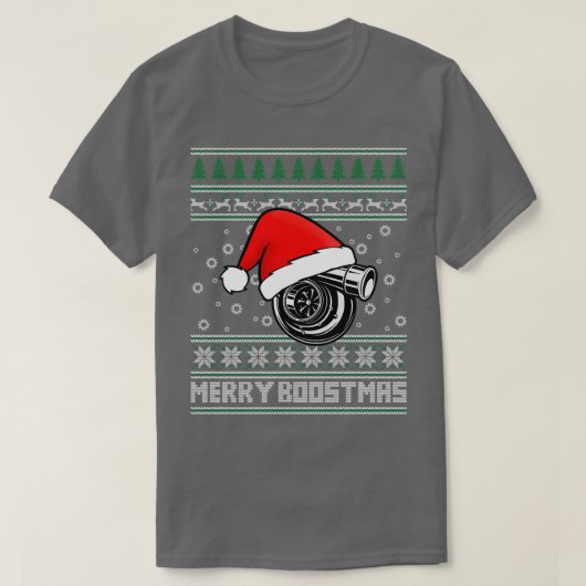 Merry Boostmas Turbo Ugly kerst T-shirt (Design voorkant)
