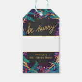 Merry Botanicals Custom Holiday Gift Label Cadeaulabel (Voorkant)