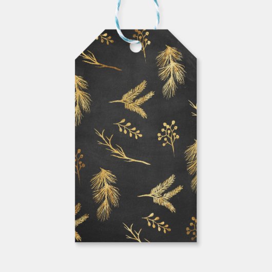 Merry Botanicals Custom Holiday Gift Label Cadeaulabel (Achterkant)