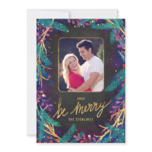 Merry Botanicals Holiday Photo Card