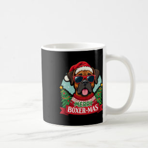 Merry Boxer-mas Schattige Boxer Dog Christmas Koffiemok