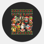Merry Brainrot-ugly Christmas Funny Italianbrainro Ronde Sticker (Voorkant)