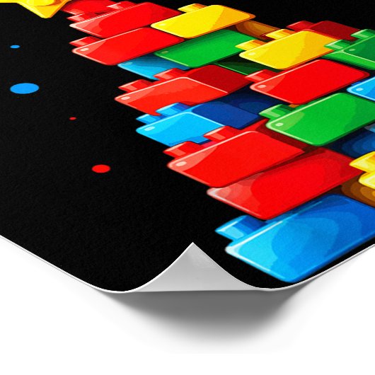 Merry Brickmas Block Building Builder Brick Master Poster (Hoek)