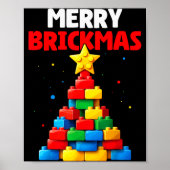 Merry Brickmas Block Building Builder Brick Master Poster (Voorkant)