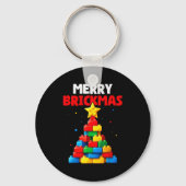 Merry Brickmas Block Building Builder Brick Master Sleutelhanger (Voorkant)
