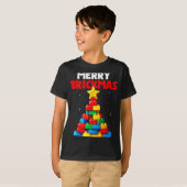 Merry Brickmas Block Building Builder Brick Master T-shirt (Voorkant volledig)