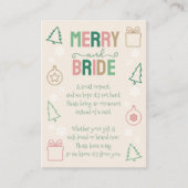 Merry & Bride Bring An Ornament Bridal Shower Informatiekaartje (Voorkant)