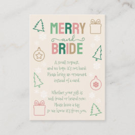 Merry & Bride Bring An Ornament Bridal Shower Informatiekaartje