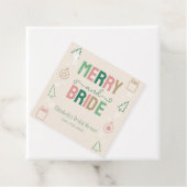 Merry & Bride Christmas Bridal Shower Bedankjes Labels (In situ)