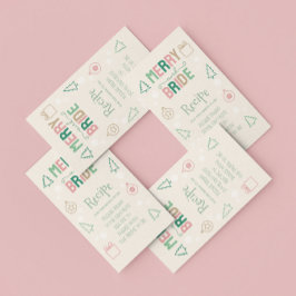 Merry & Bride Christmas Bridal Shower Recipe Informatiekaartje