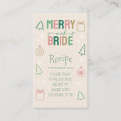 Merry & Bride Christmas Bridal Shower Recipe Informatiekaartje (Voorkant)