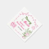 Merry & Bride Hand Drawn Christmas Bridal Shower Servet (Hoek)