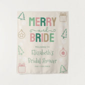 Merry & Bride Kerst Bruidsfeest Wandkleed (Voorkant)