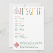 Merry & Bride Winter Christmas Bride Bachelorette Kaart (Achterkant)