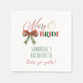 Merry & Bride Winter Christmas Bride Bachelorette Servet (Voorkant)