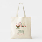 Merry & Bride Winter Christmas Bride Bachelorette Tote Bag (Achterkant)