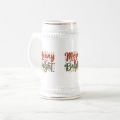 Merry & Bright 22 oz Stein Bierpul (Voorkant links)