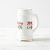 Merry & Bright 22 oz Stein Bierpul (Voorkant rechts)