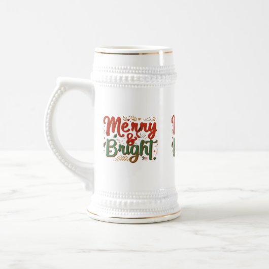 Merry & Bright 22 oz Stein Bierpul (Links)