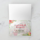 Merry Bright 3 Foto Krijtbord Bloemen Kerstmis Feestdagen Kaart (Binnen)