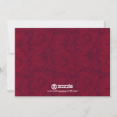 Merry & Bright 3-Photo Flat Card Cranberry Red Feestdagenkaart (Achterkant)