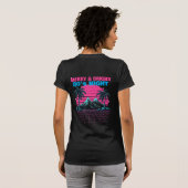 Merry & Bright 80's Night' Retro Synthwave T-shirt (Achterkant volledig)