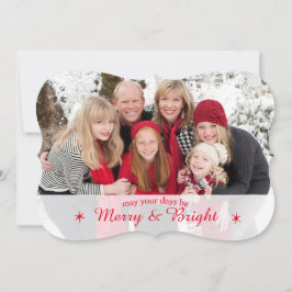 Merry & Bright Aangepaste Familie Foto Kerstkaart