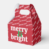 "Merry & Bright" Aangepaste tekst Bedankdoosjes (Achterkant)