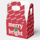 "Merry & Bright" Aangepaste tekst Bedankdoosjes (Geopend)