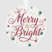 Merry & Bright Acrylic Circle Ornament (achterkant)