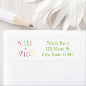 MERRY & BRIGHT Adresetiketten voor kerstfeestdagen Etiket (Insitu)