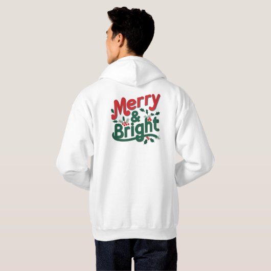 Merry & Bright Adult Pullover Hoodie – Classic  (Achterkant volledig)