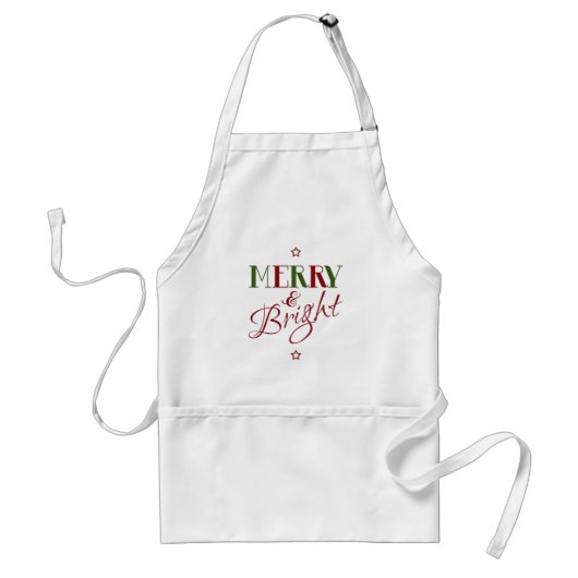 Merry & Bright Apron Standaard Schort (Voorkant)