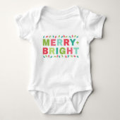 Merry + Bright Baby Holiday Bodysuit (Voorkant)
