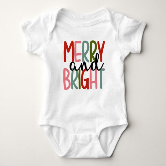 Merry & Bright Baby Outfit Romper (Voorkant)