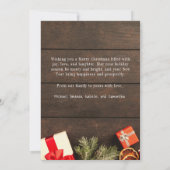 Merry & Bright Barn Wood Foto Kerst Kaart (Achterkant)