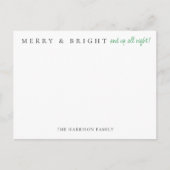 Merry & Bright Birth Aankondiging Foto's Briefkaar (Voorkant)