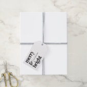 Merry & Bright Black en White Gift Labels Cadeaulabel (Met Touw)